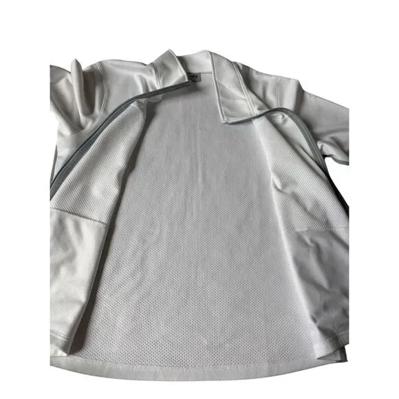 Alo Yoga Coolfit Performance Full Zip Lightweight Jacket Men’s size XL White - Picture 7 of 10